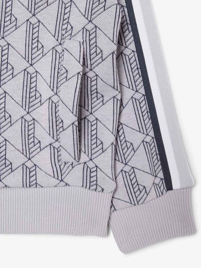 Felpa con logo all-over 847108 GJ3 LACOSTE 