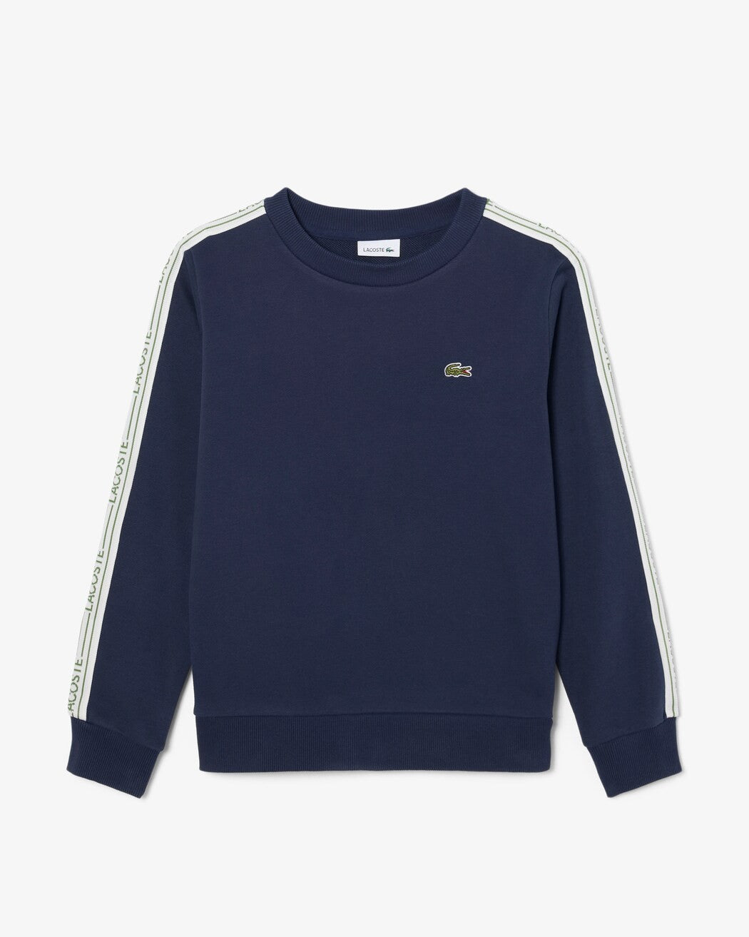 Felpa in cotone a righe con logo 847578 UGW LACOSTE 