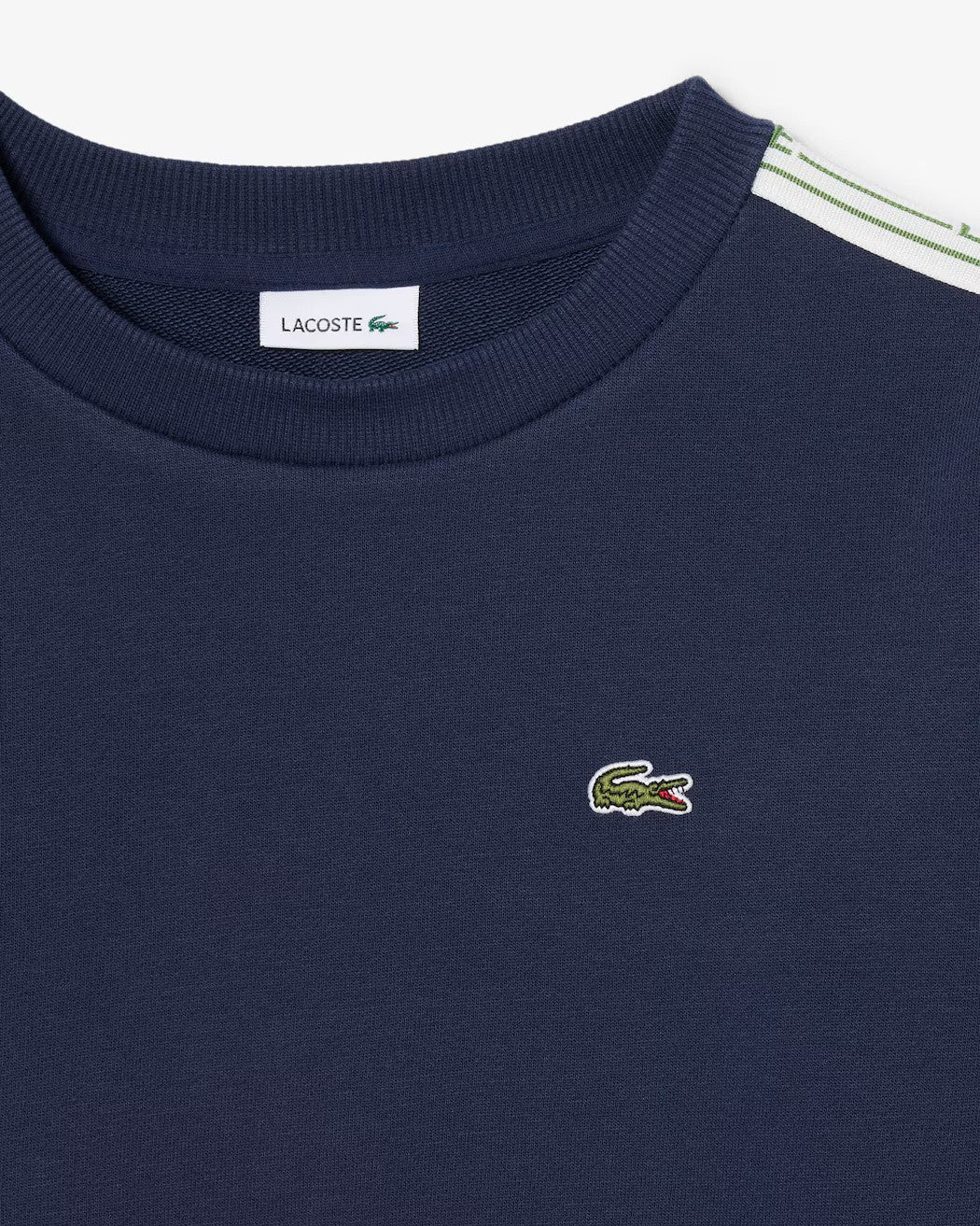 Felpa in cotone a righe con logo 847578 UGW LACOSTE 
