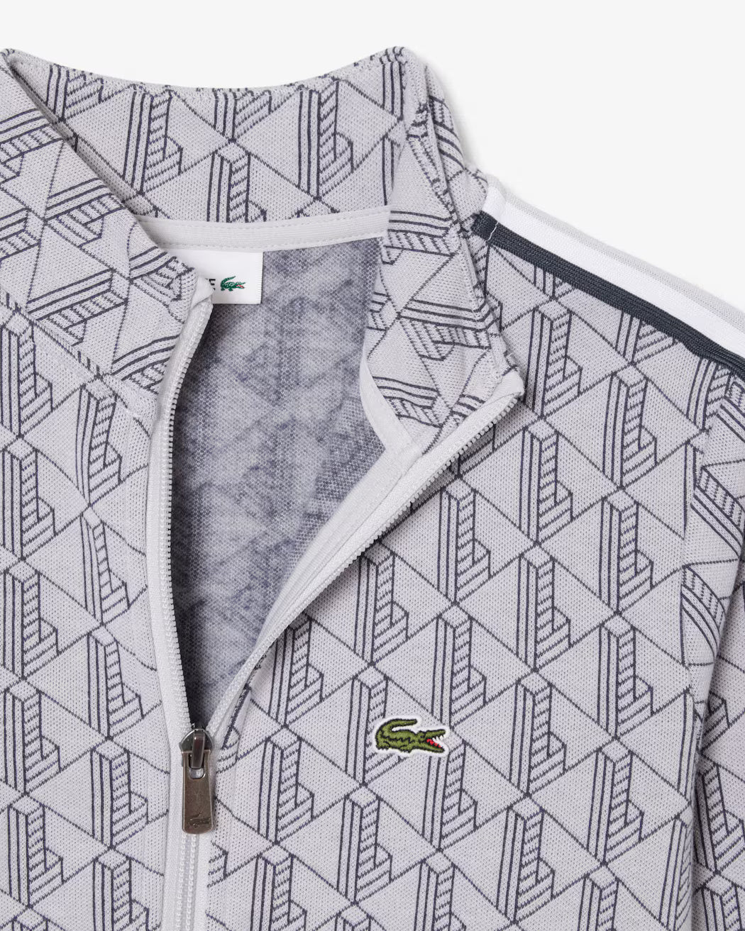 Felpa unisex a collo alto con zip e monogramma 947108 GJ3 LACOSTE 