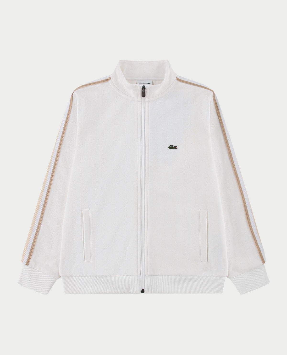 Felpa unisex a collo alto con zip e monogramma 947108 W8L LACOSTE 