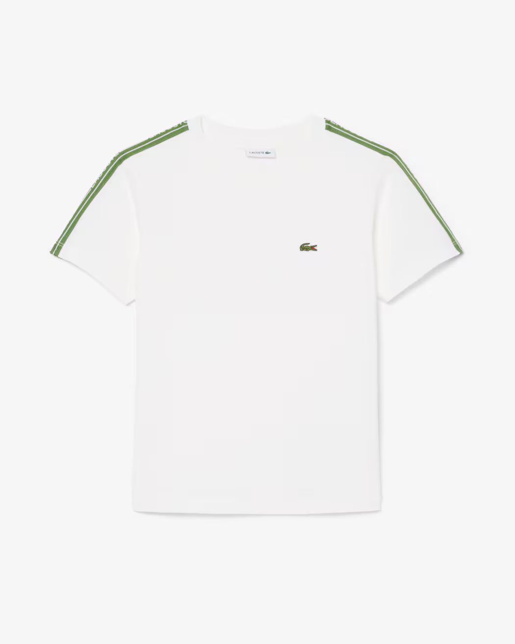 T-shirt in cotone con striscia e logo 947575 70V LACOSTE 