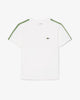 T-shirt in cotone con striscia e logo