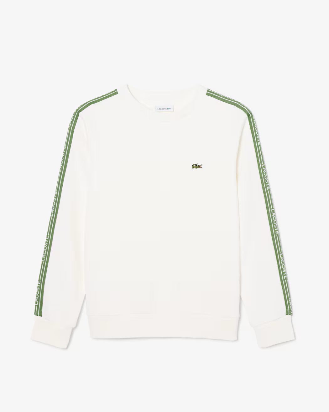 Felpa in cotone a righe con logo 947578 70V LACOSTE 