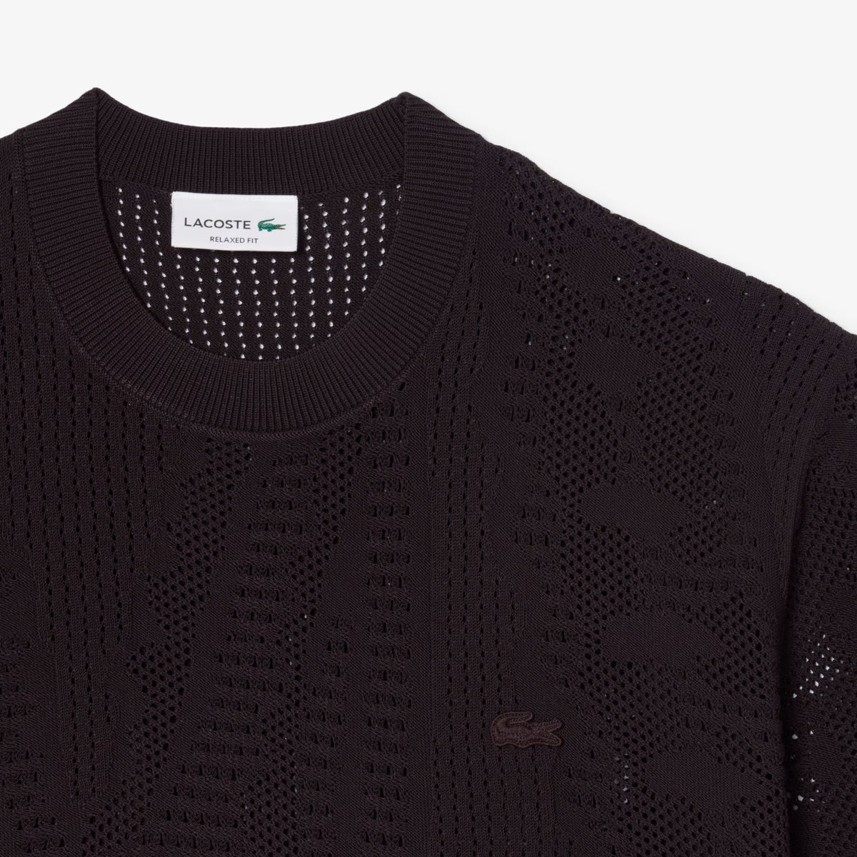 Maglione stampato a maniche corte relaxed fit AH0797 3LA LACOSTE 
