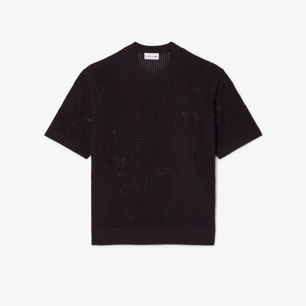 Maglione stampato a maniche corte relaxed fit AH0797 3LA LACOSTE 