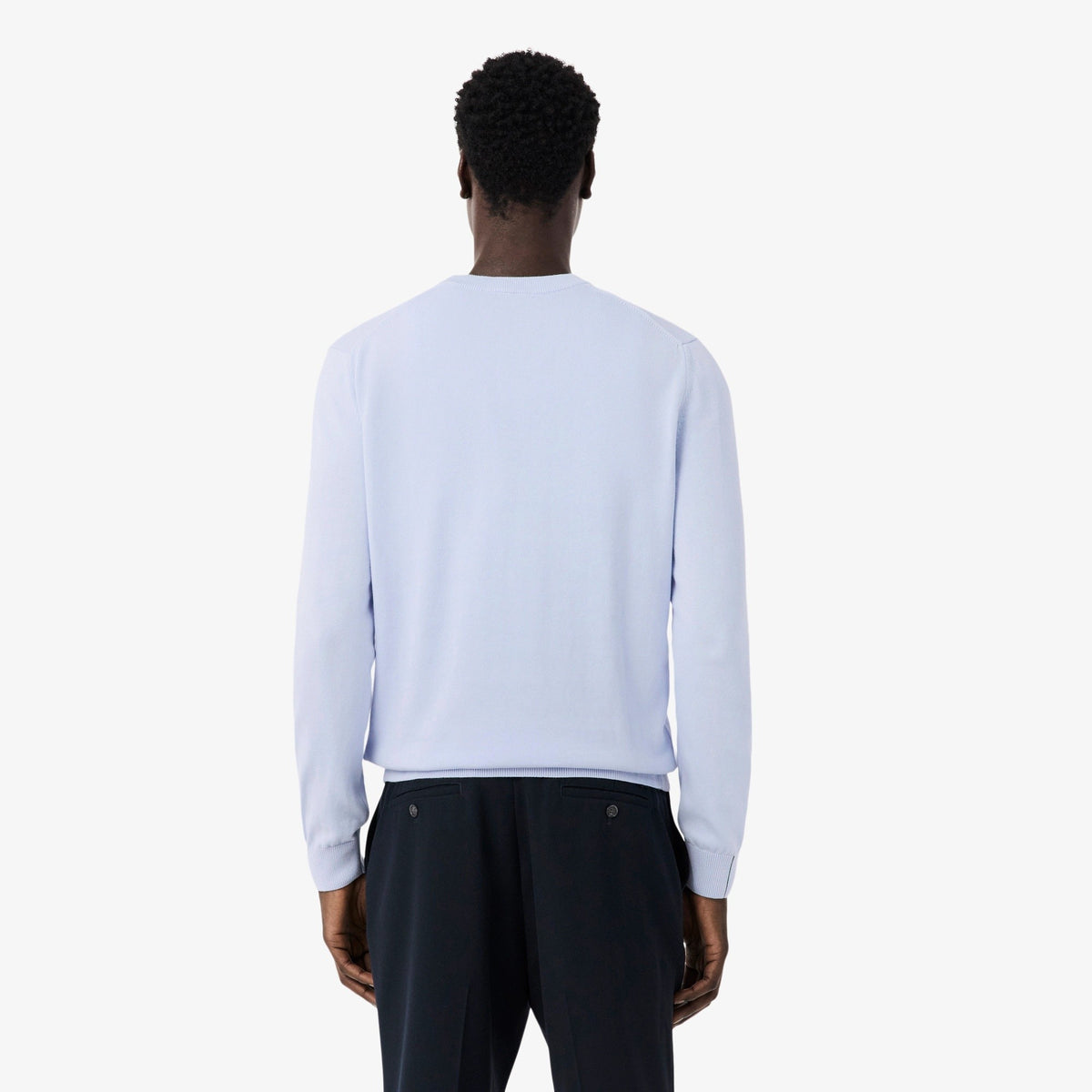 Pullover girocollo monocromatico in cotone AH1985 J2G LACOSTE 