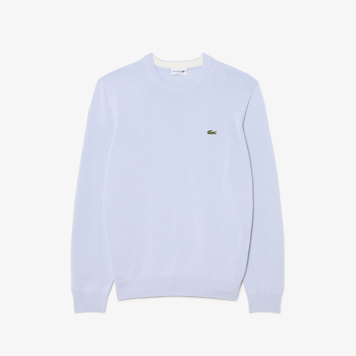 Pullover girocollo monocromatico in cotone AH1985 J2G LACOSTE 