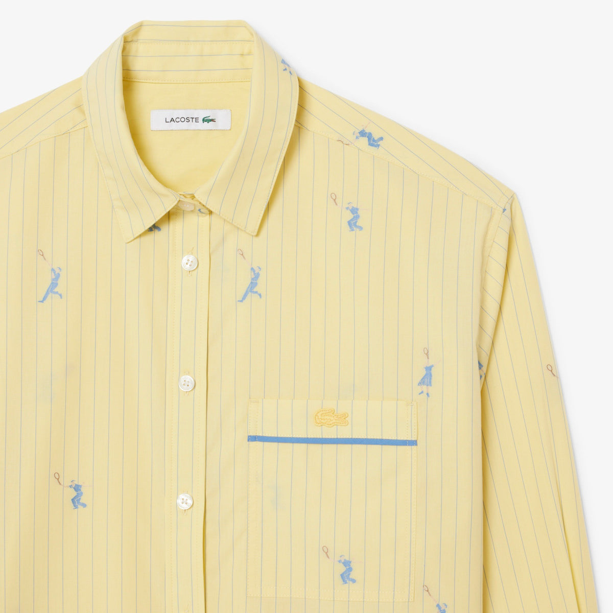 Camicia oversize con motivi jacquard CF0586 2IA LACOSTE 