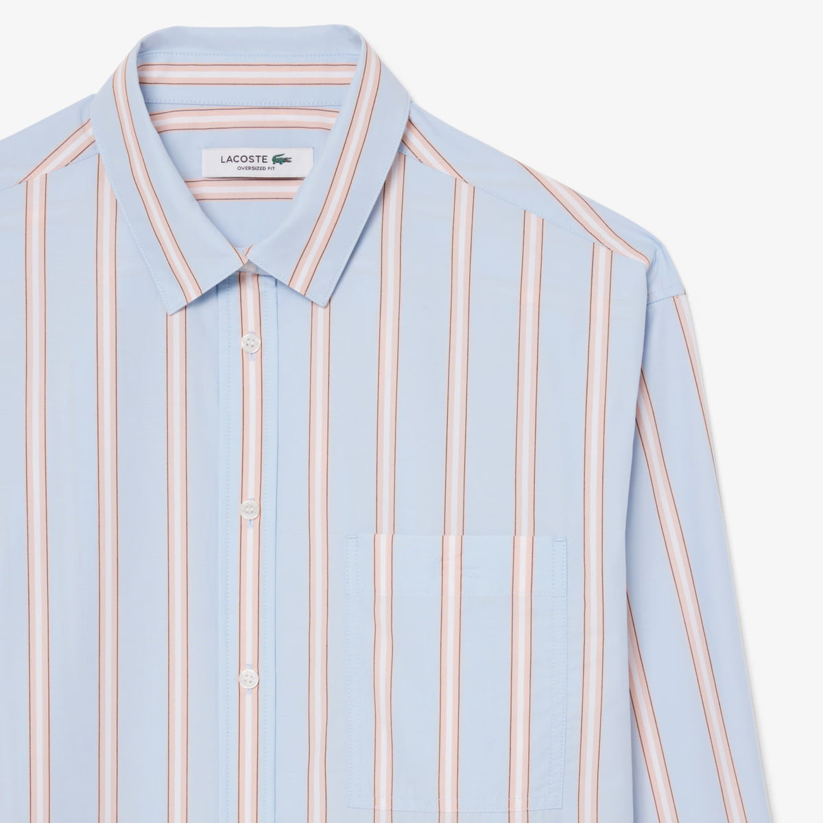 Camicia oversize in popeline di cotone CF1054 48C LACOSTE 