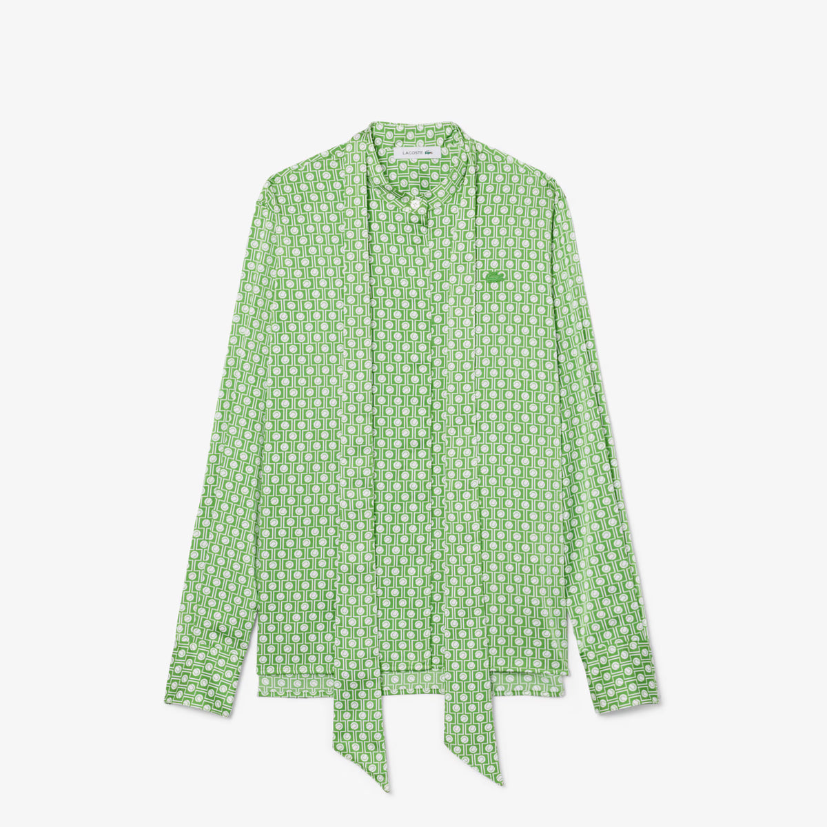 Camicia regular fit con collo annodato staccabile CF2626 4SI LACOSTE 