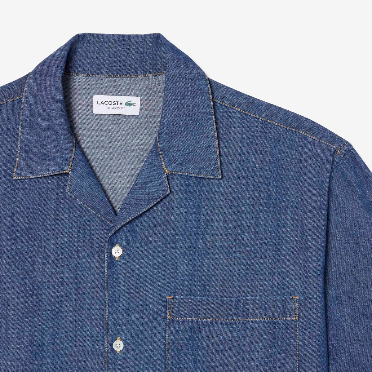 Camicia in denim a collo aperto relaxed fit CH1869 MK9 LACOSTE 