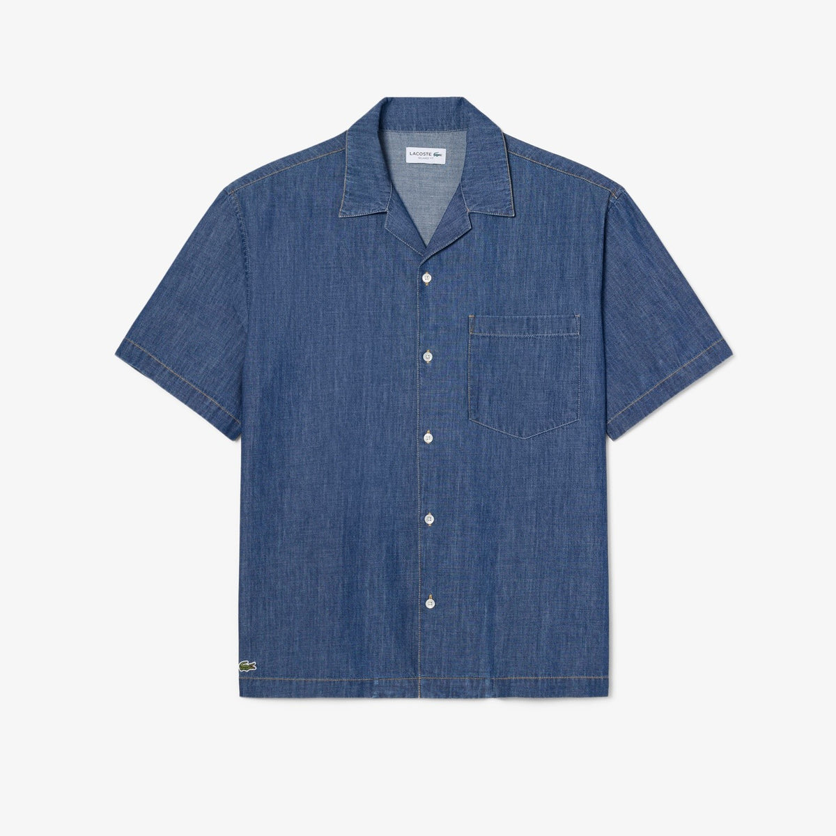 Camicia in denim a collo aperto relaxed fit CH1869 MK9 LACOSTE 