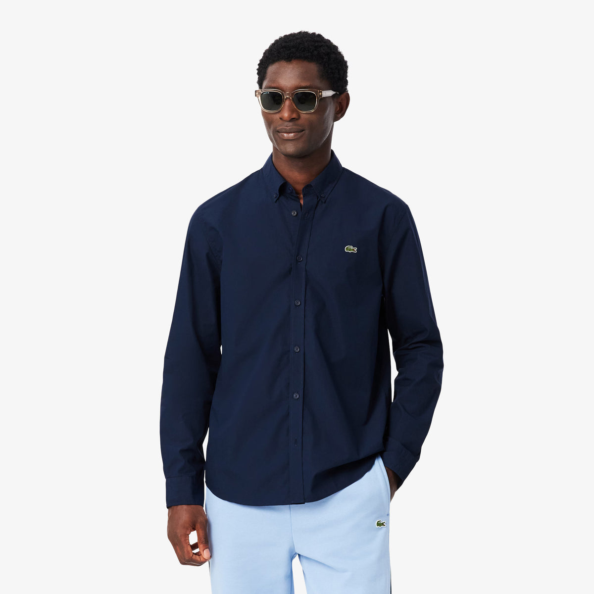Camicia regular fit in popeline elasticizzato CH2316 166 LACOSTE 