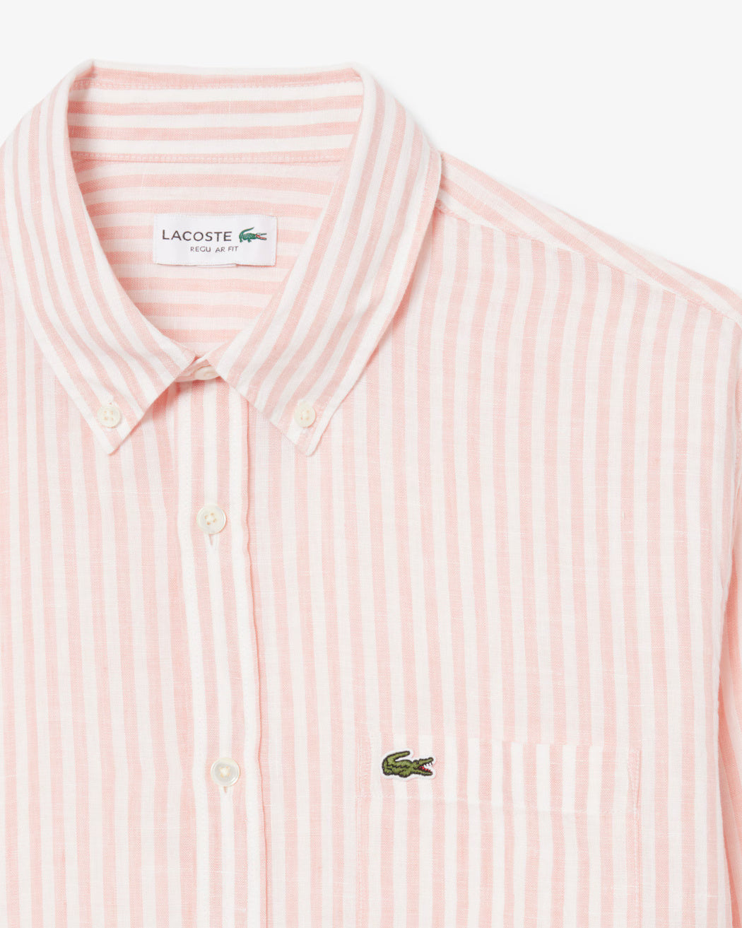Camicia di lino a righe regular fit CH6985 TIM LACOSTE 