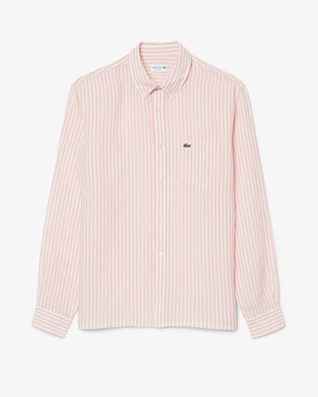 Camicia di lino a righe regular fit CH6985 TIM LACOSTE 