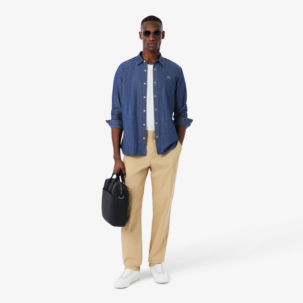 Camicia regular fit in denim leggero CH9084 MK9 LACOSTE 
