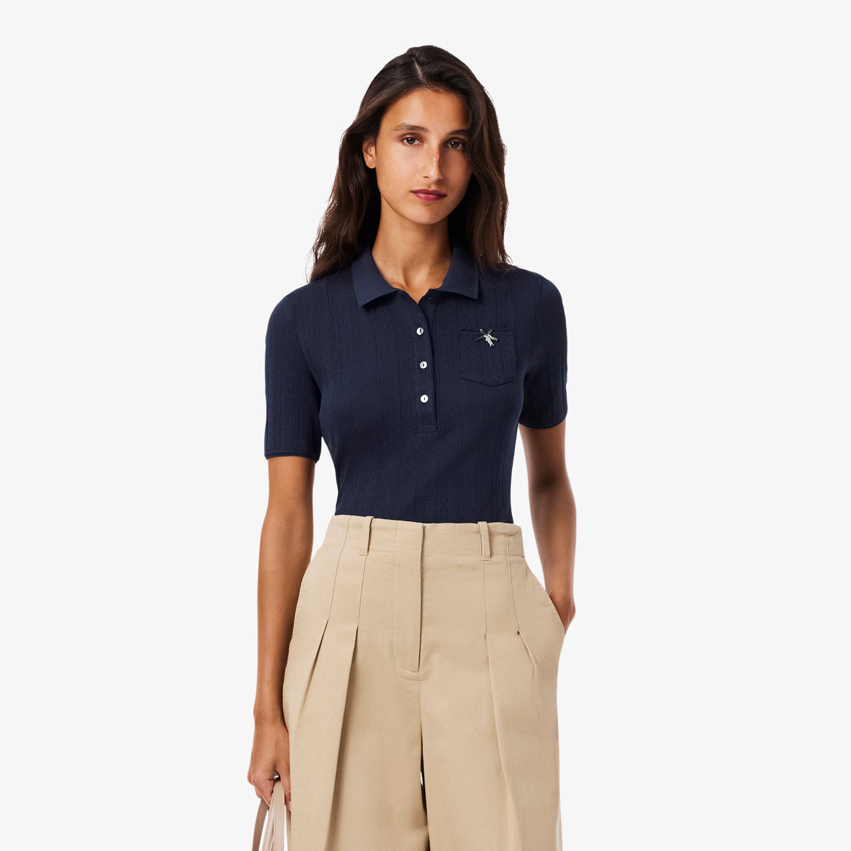 Polo slim fit pointelle brandizzata L.12 DF5296 166 LACOSTE 