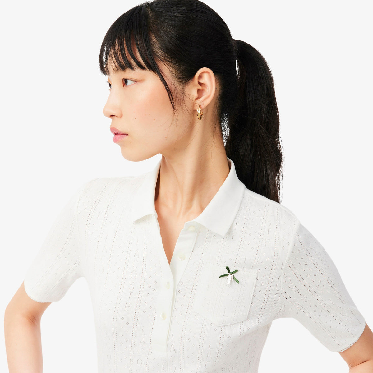 Polo slim fit pointelle brandizzata L.12 DF5296 70V LACOSTE 