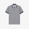 Polo dal taglio classico in jacquard con monogramma