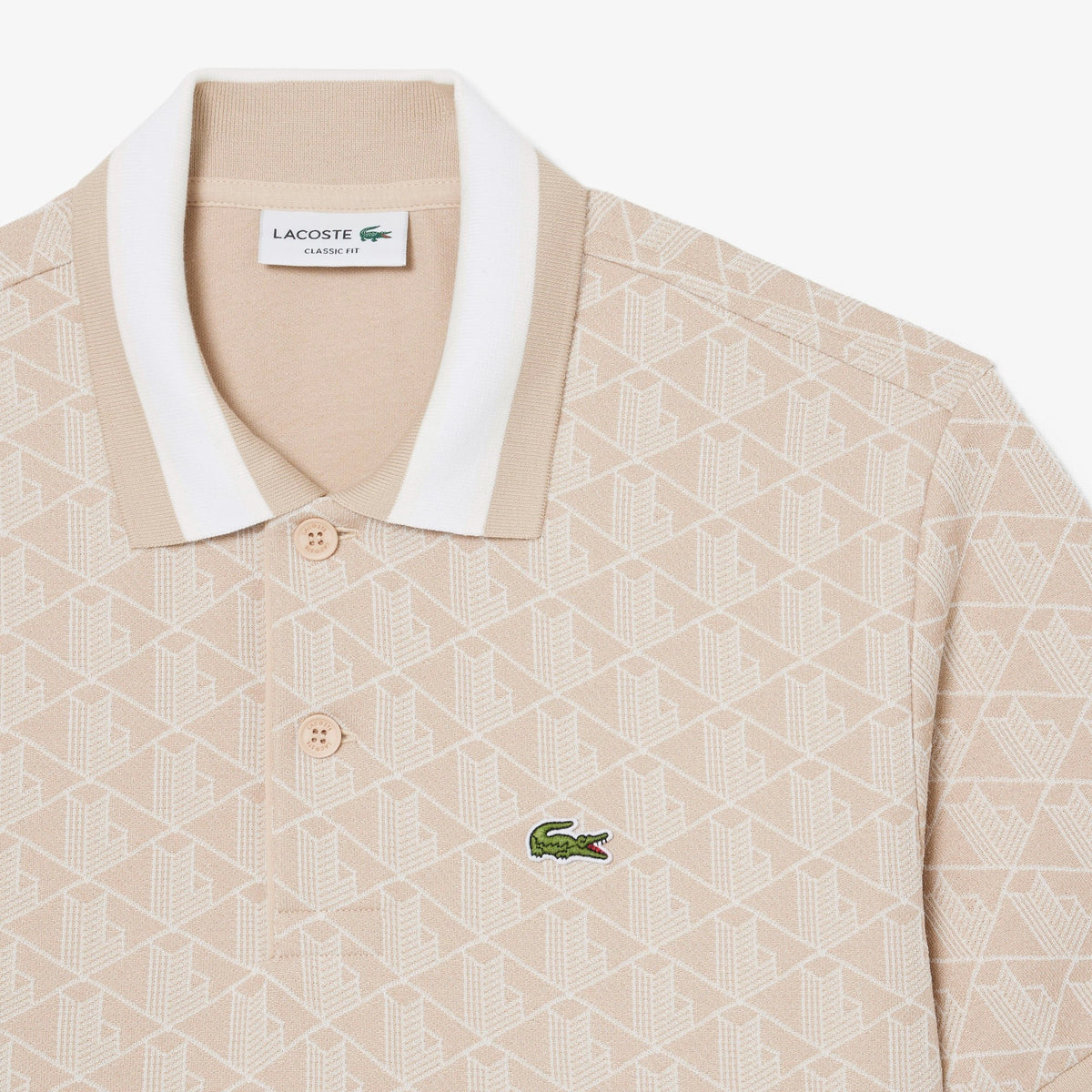 Polo dal taglio classico in jacquard con monogramma DH1417 8GI LACOSTE 