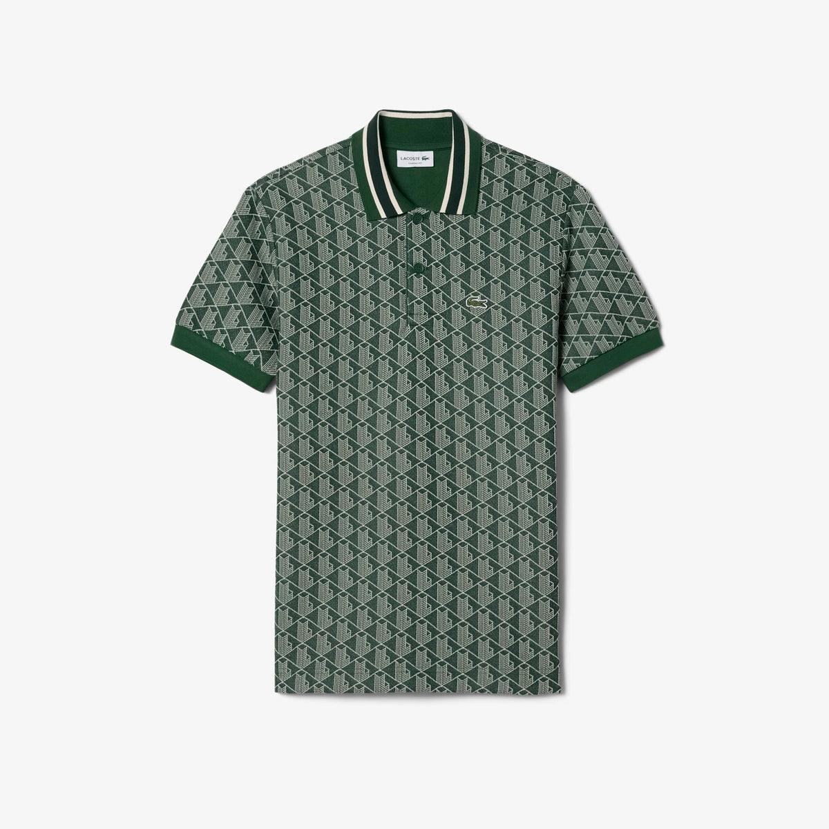 Polo dal taglio classico in jacquard con monogramma DH1417 D1R LACOSTE 