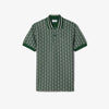 Polo dal taglio classico in jacquard con monogramma