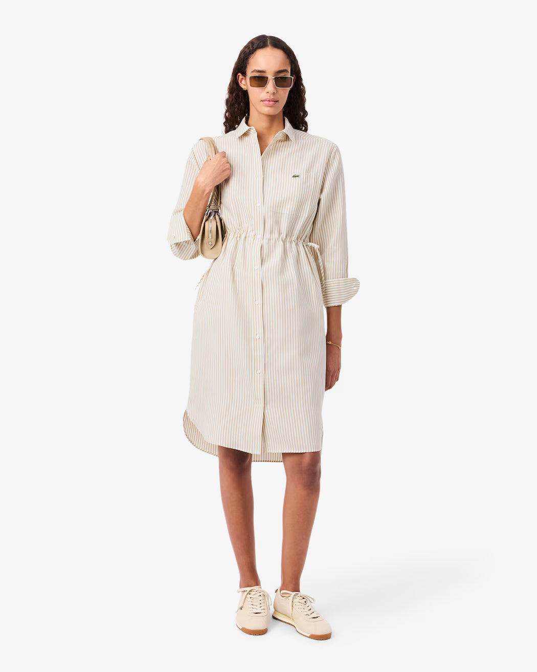 Chemisier oversize in misto lino EF7604 8GI LACOSTE 