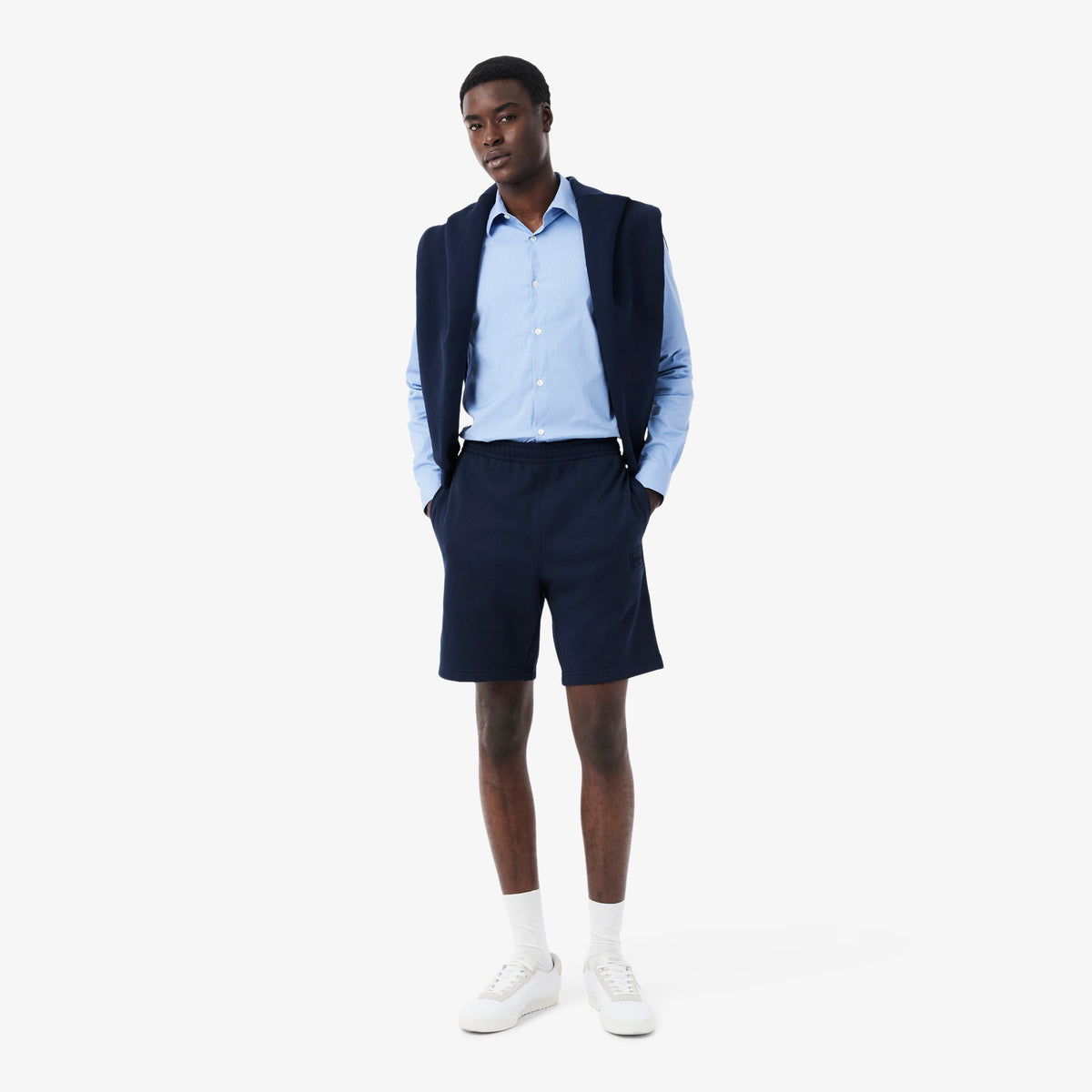 Shorts in tessuto felpato regular fit GH0788 166 LACOSTE 