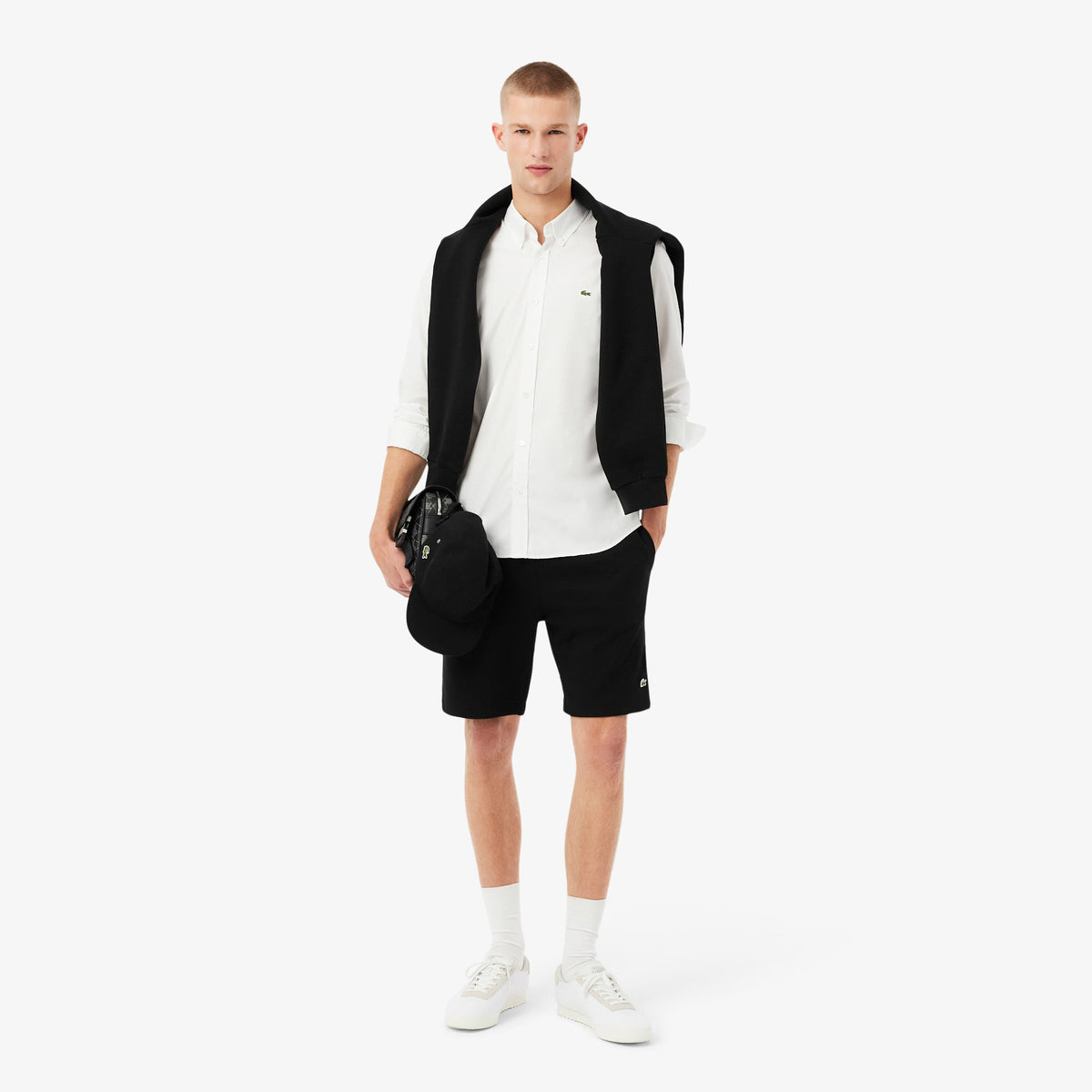Shorts in tessuto felpato regular fit GH9860 031 LACOSTE 