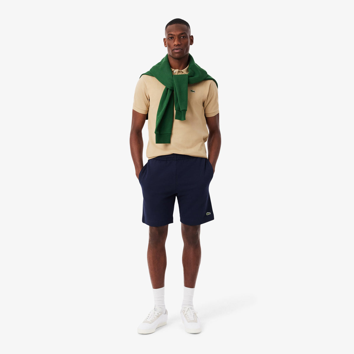 Shorts in tessuto felpato regular fit GH9860 166 LACOSTE 