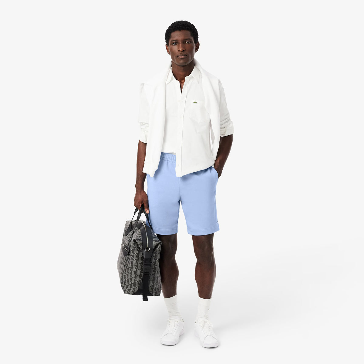 Shorts in tessuto felpato regular fit GH9860 AEY LACOSTE 