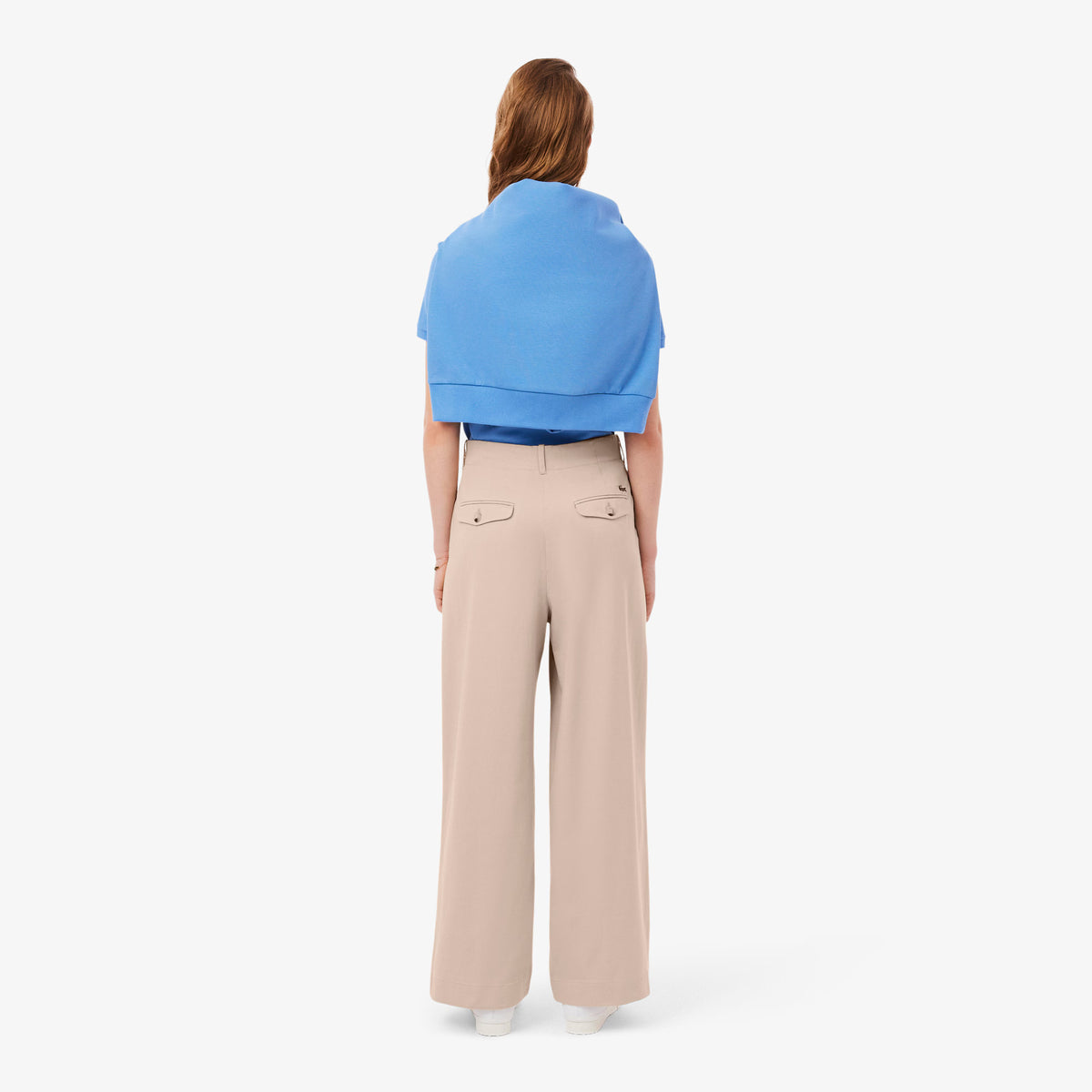 Pantaloni chino in gabardine elasticizzato wide fit HF0205 X6F LACOSTE 