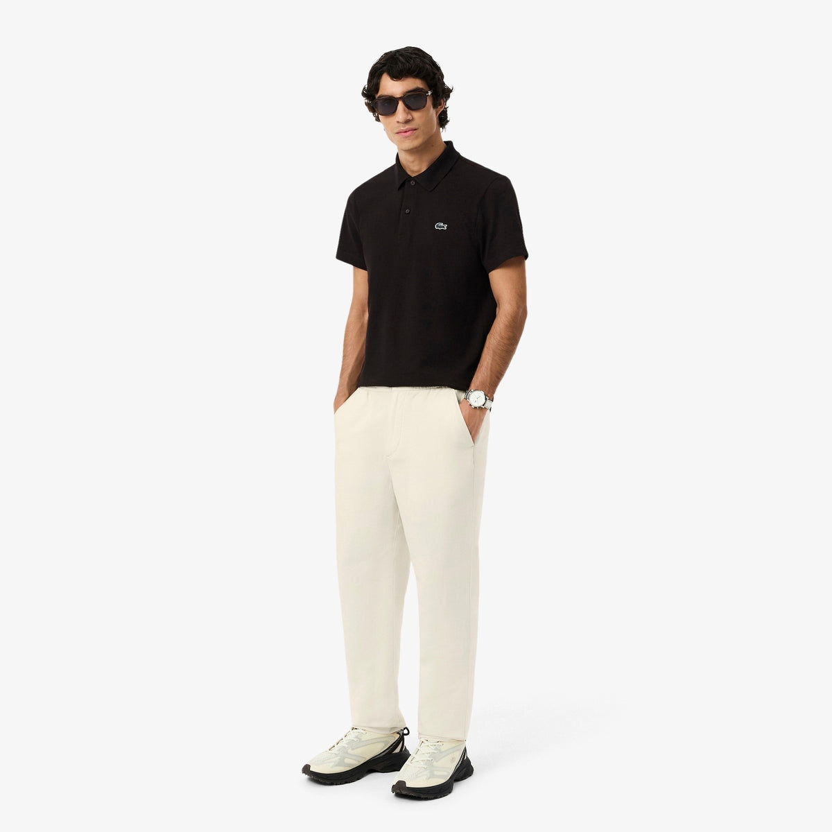 Pantaloni chino regular fit in lino HH1972 056 LACOSTE 