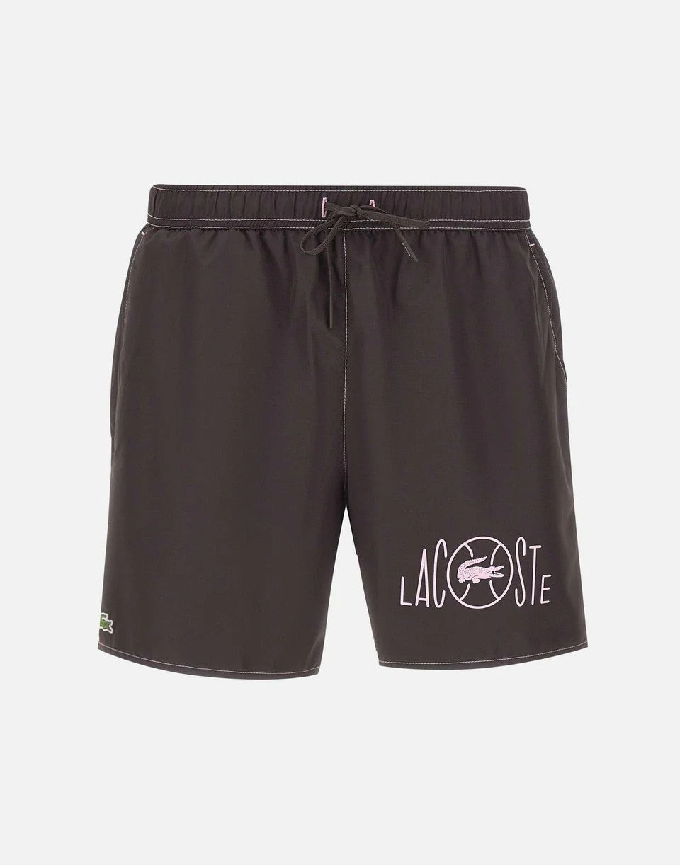 Boxer mare midi con monogramma stampato MH1887 3LA LACOSTE 