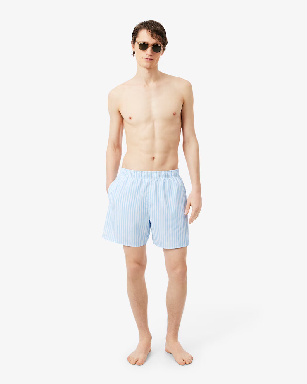 Boxer mare a righe di media lunghezza MH1901 3IL LACOSTE 