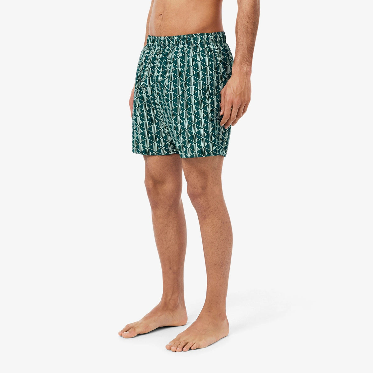 Boxer mare midi con stampa con monogramma MH9086 D1R LACOSTE 