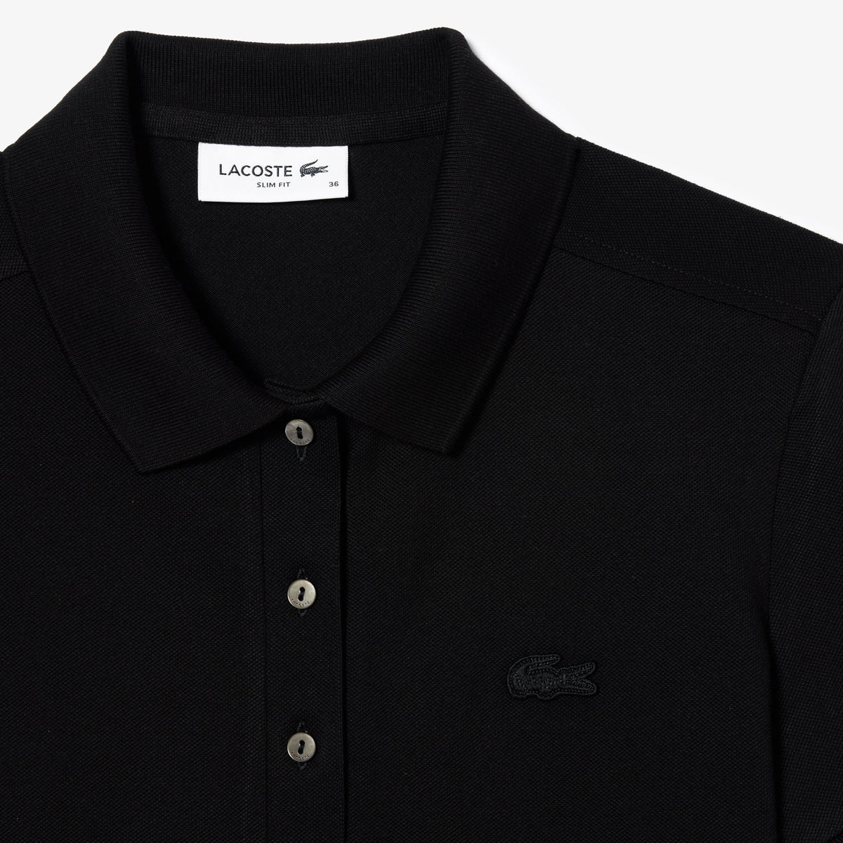 Polo da donna in piqué di cotone stretch Lacoste slim fit PF5462 001 LACOSTE 