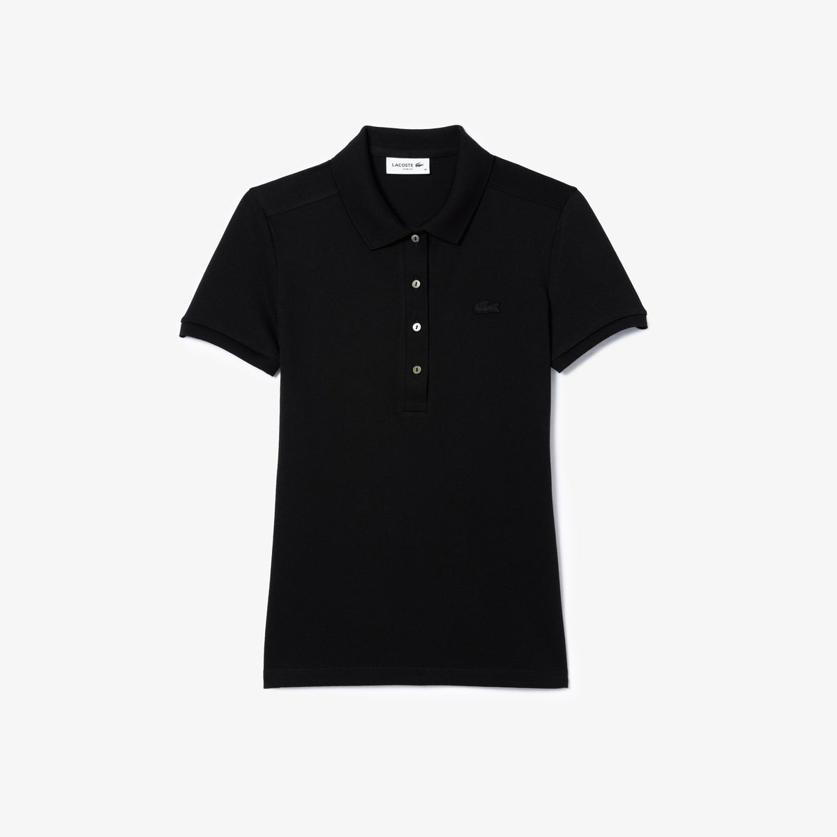 Polo da donna in piqué di cotone stretch Lacoste slim fit PF5462 001 LACOSTE 