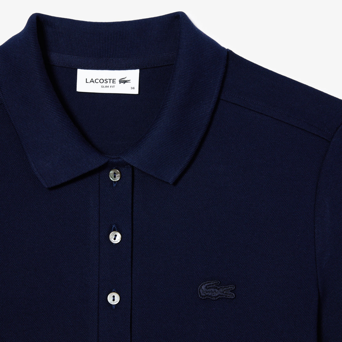 Polo da donna in piqué di cotone stretch Lacoste slim fit PF5462 166 LACOSTE 