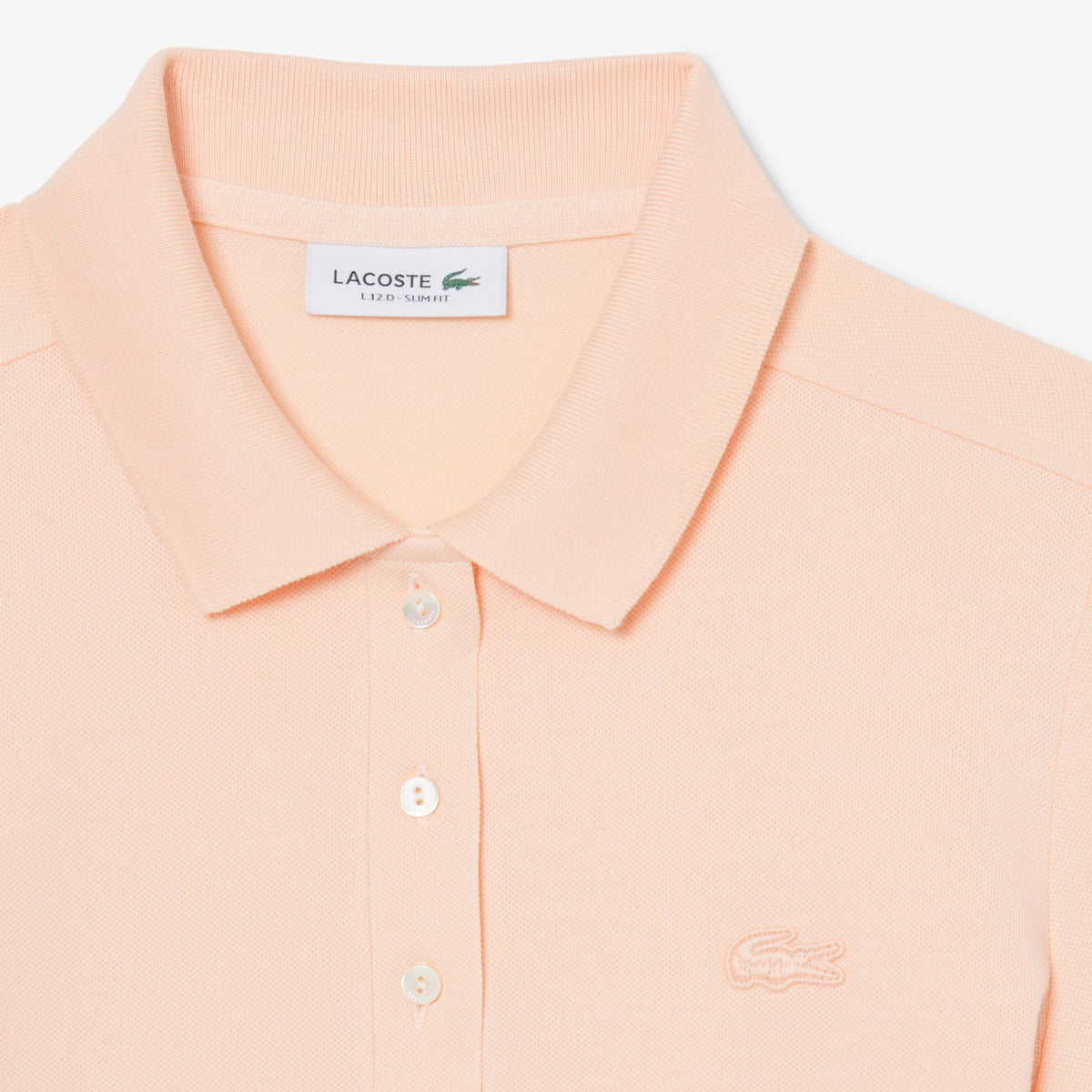 Polo da donna in piqué di cotone stretch Lacoste slim fit PF5462 BIG LACOSTE 