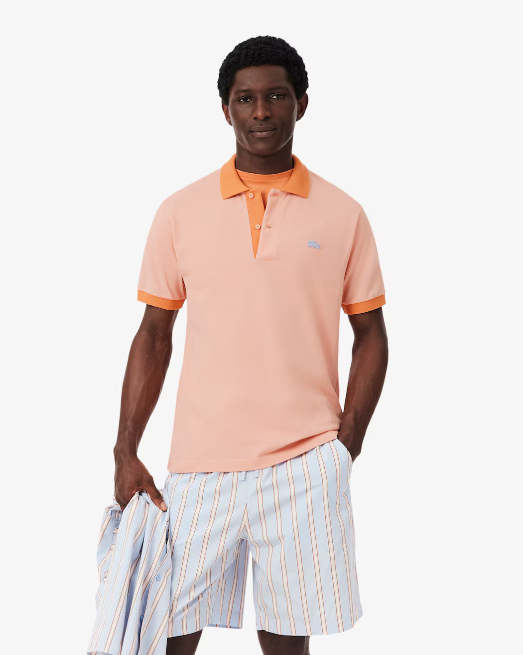 Polo classic fit con coste a contrasto PH2017 4HI LACOSTE 