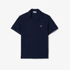 Classic fit cotton-linen polo shirt