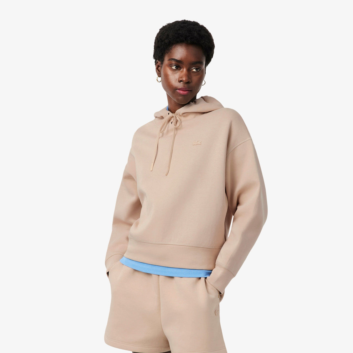 Felpa oversize con cappuccio regolabile SF0048 X6F LACOSTE 