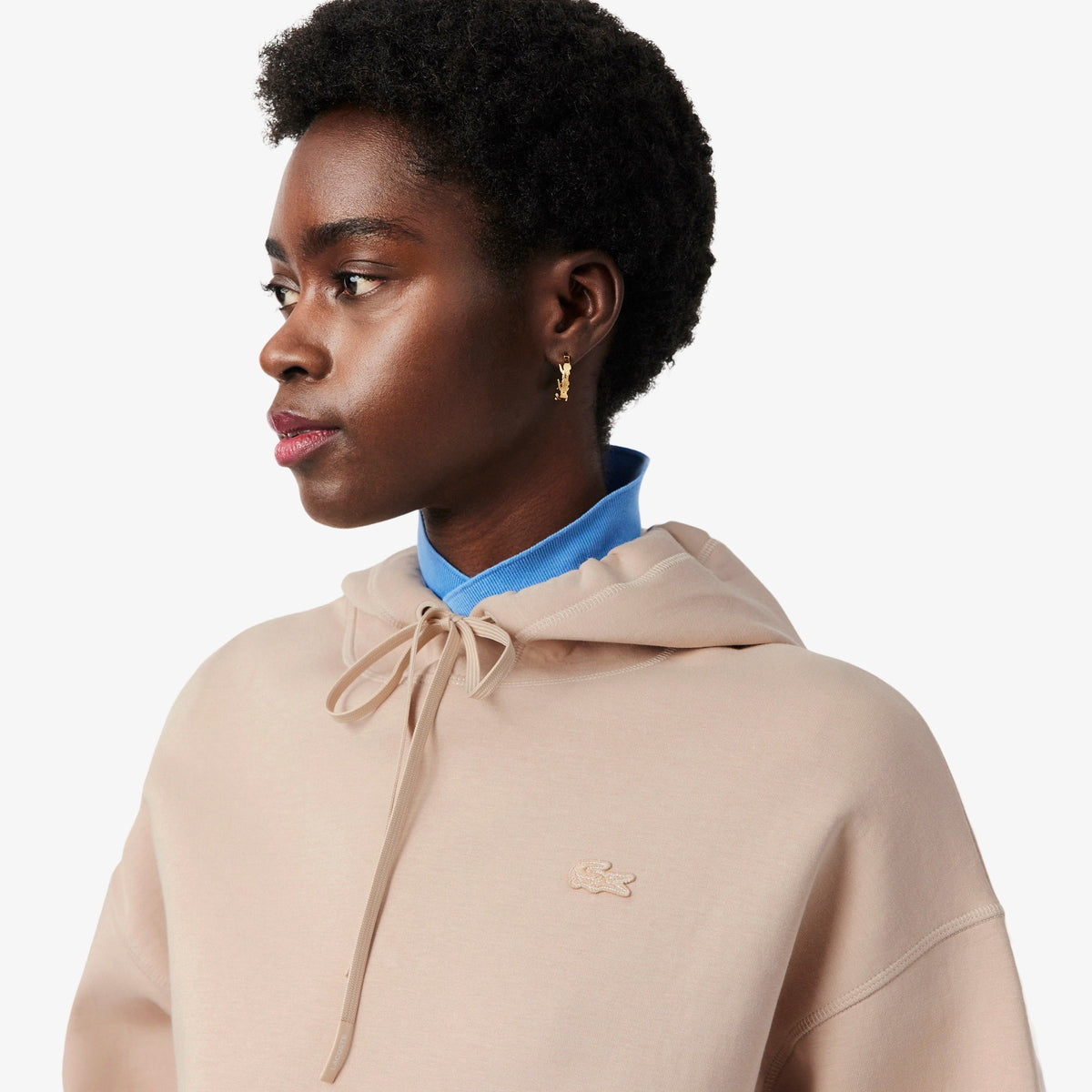 Felpa oversize con cappuccio regolabile SF0048 X6F LACOSTE 