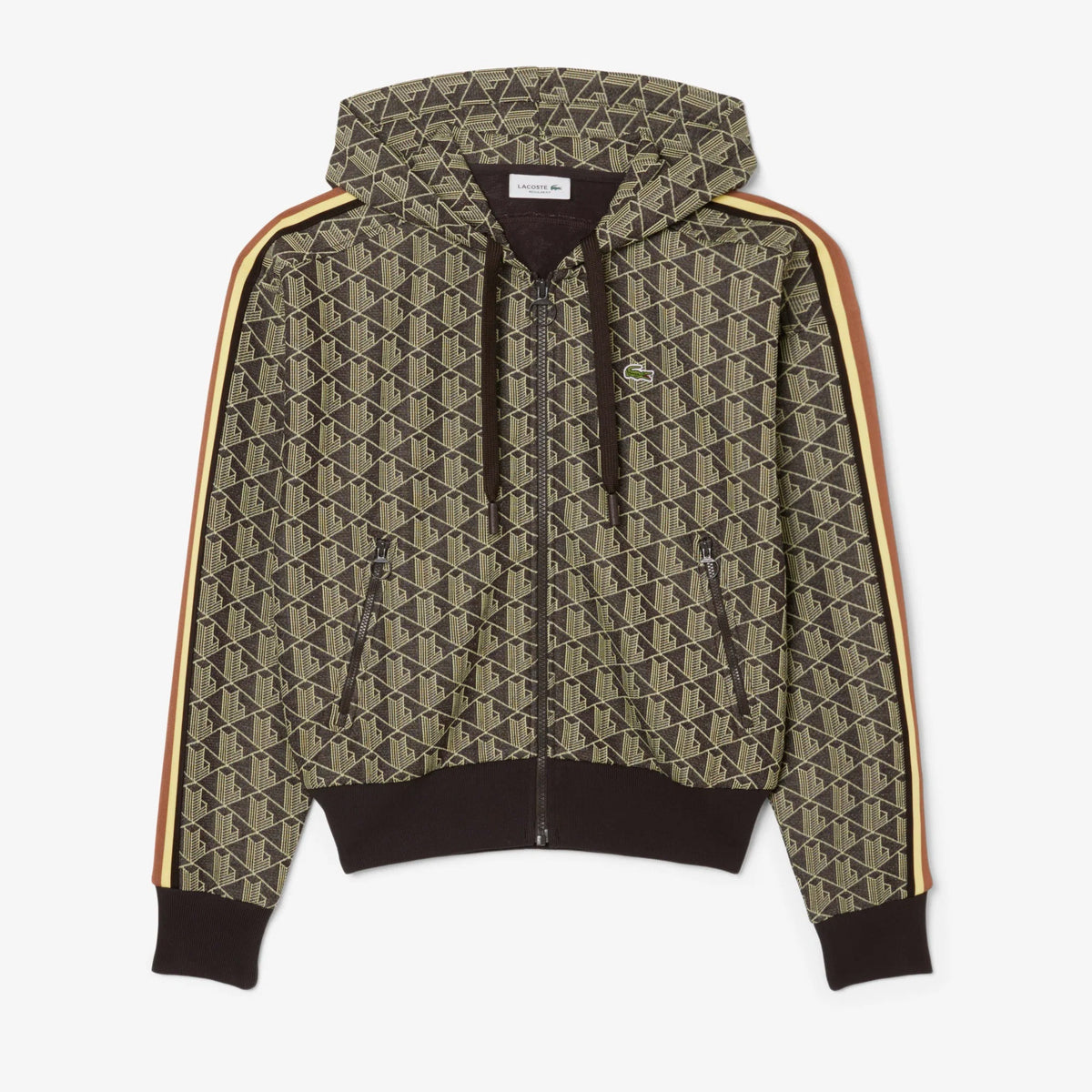 Felpa con cappuccio in jacquard con monogramma SF7606 4IZ LACOSTE 