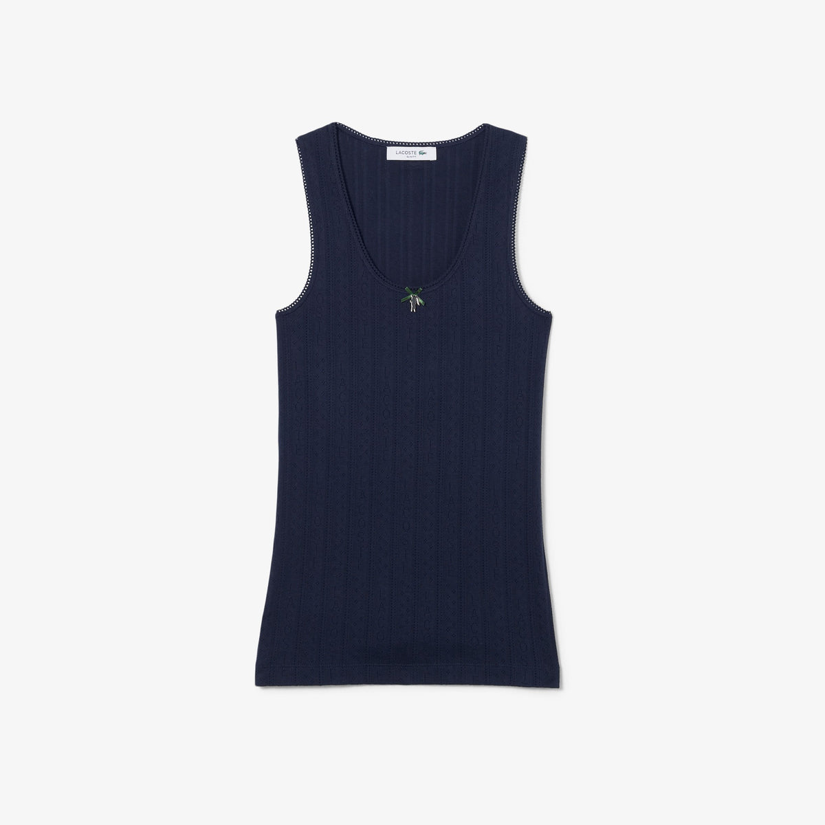Canotta slim fit Pointelle in maglia di cotone TF5279 166 LACOSTE 