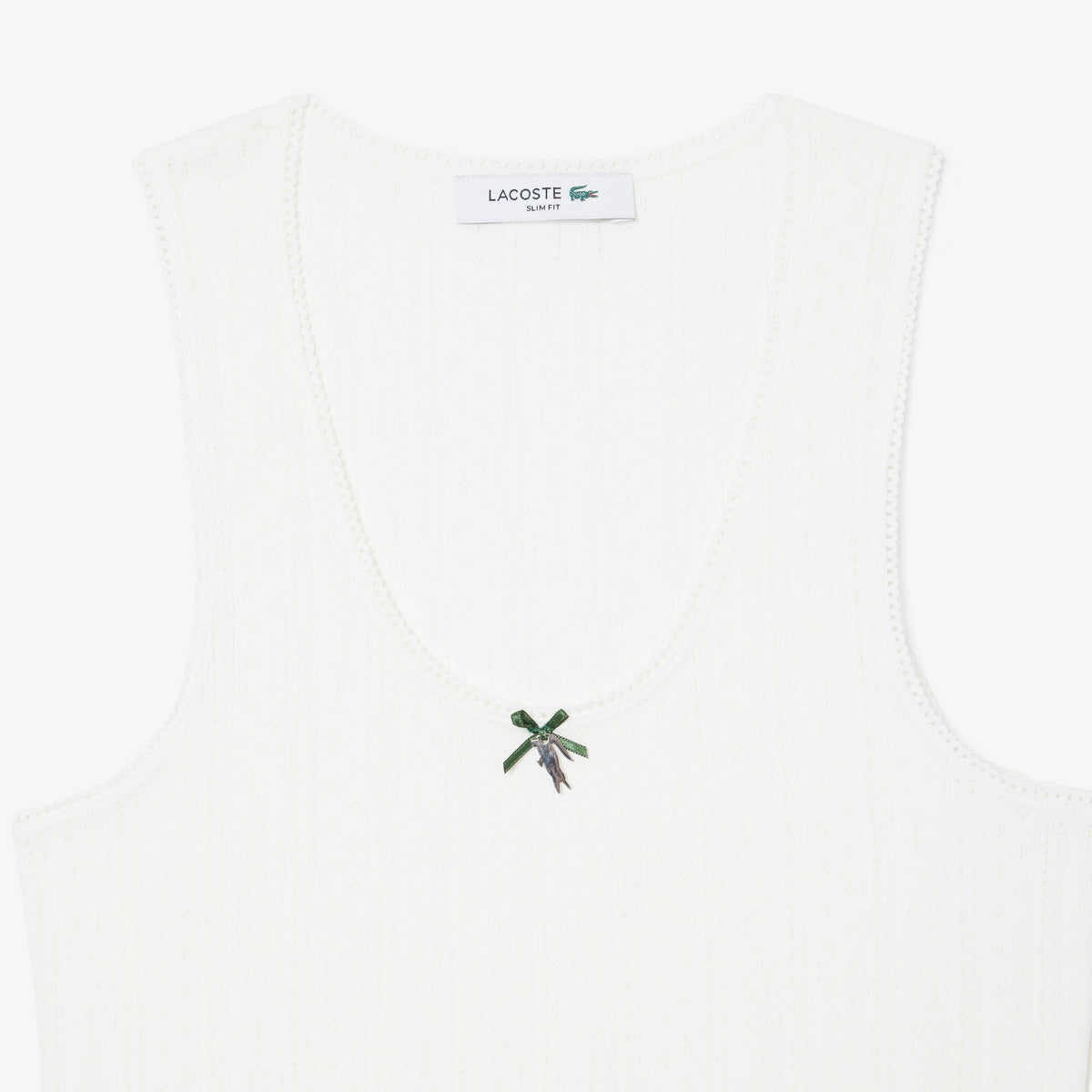 Canotta slim fit Pointelle in maglia di cotone TF5279 70V LACOSTE 