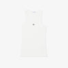 Pointelle slim-fit tank top in cotton knit