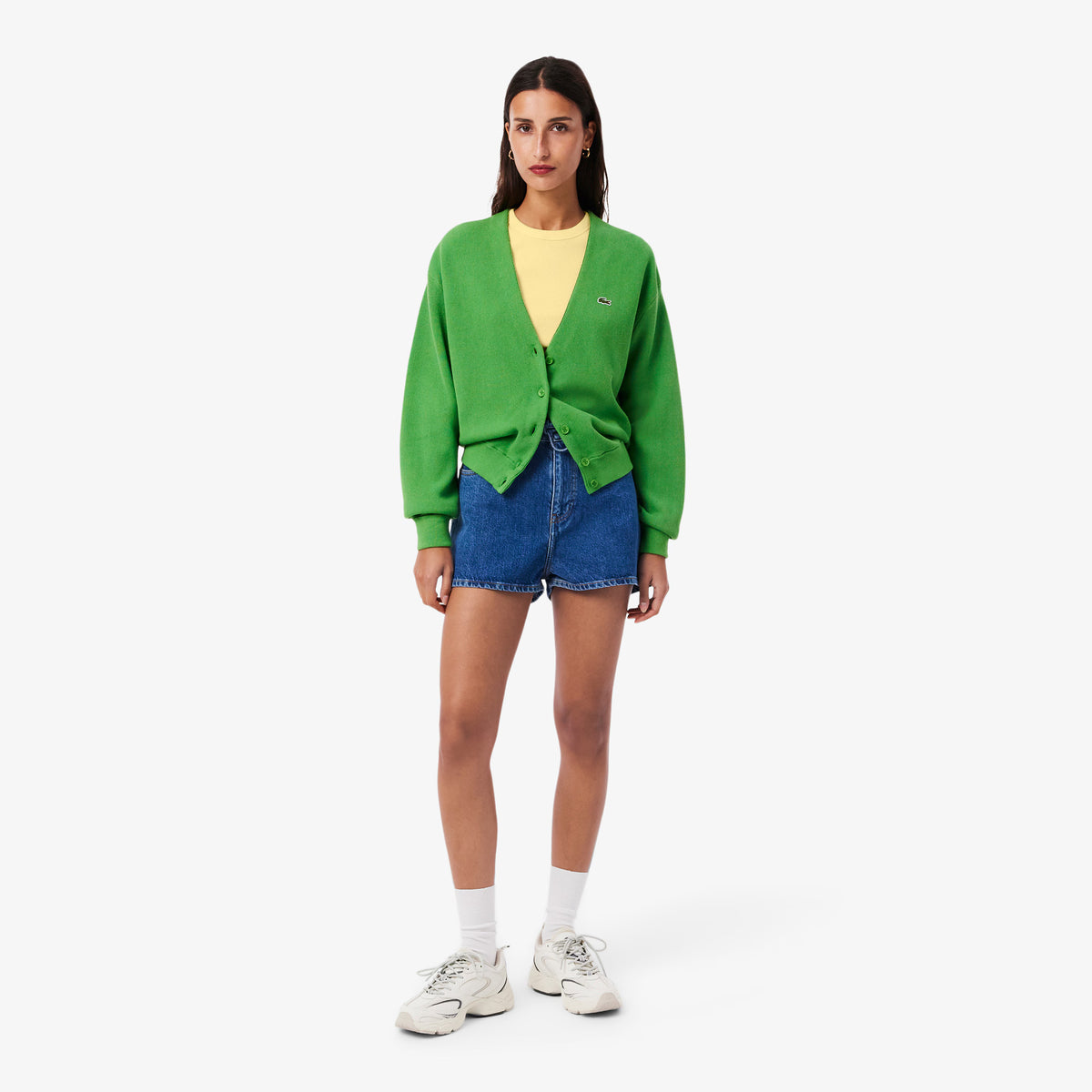 T-shirt in cotone a costine slim fit TF5538 107 LACOSTE 